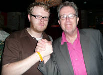 Tom with Huw Stephens