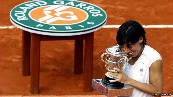 Francesca Schiavone with the French Open trophy
