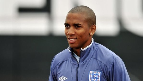 Ashley Young during a training session with the England senior squad.
