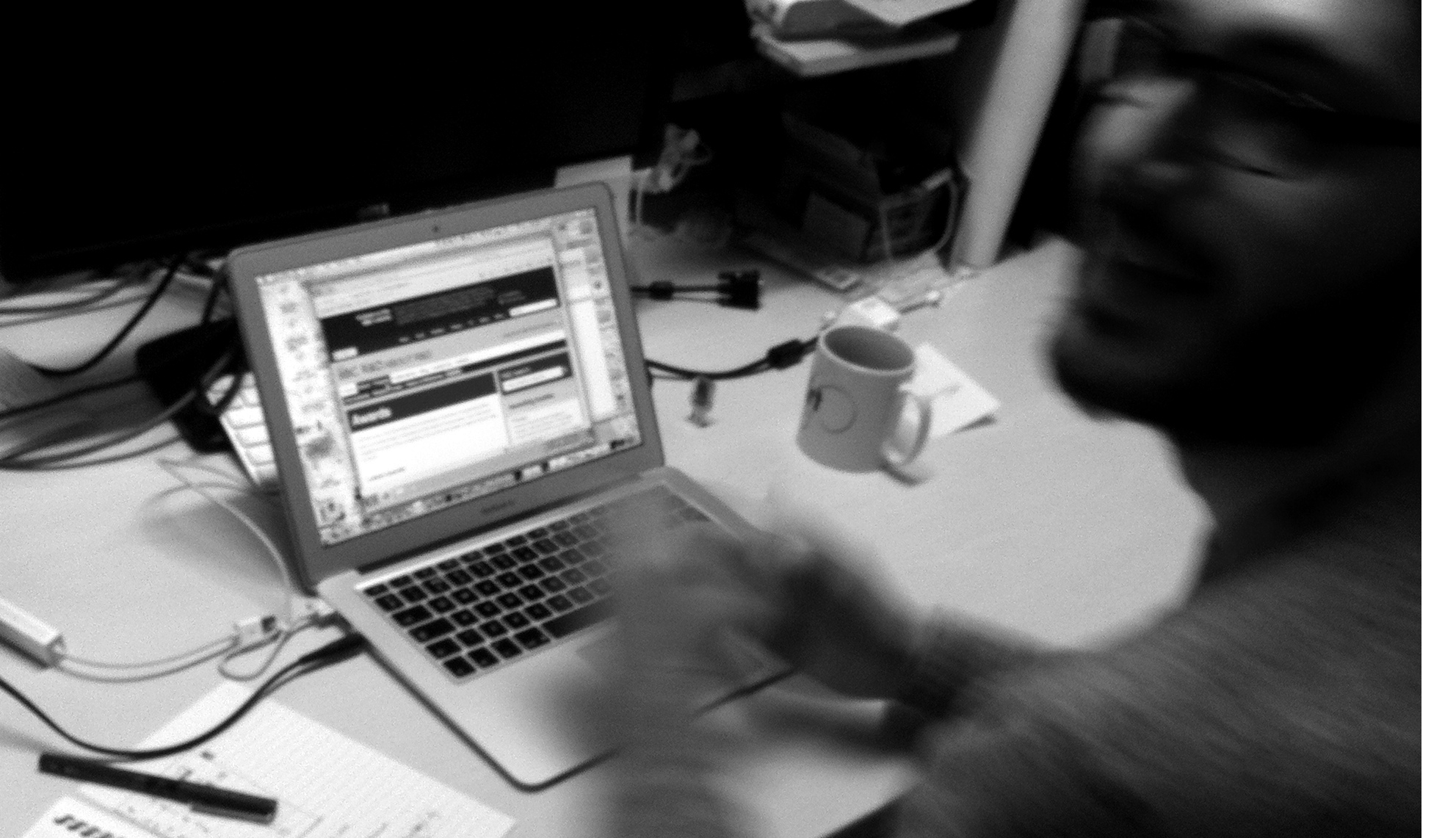 Photo: working on the R&D website