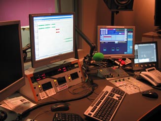 Equipment in the recording studio.