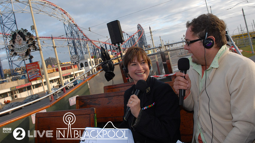 Alan Carr on Blackpool's Princess Alice Tram