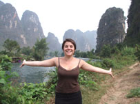 Rachael on her travels