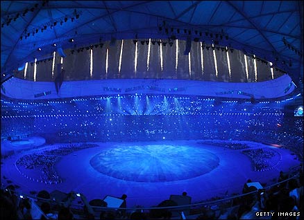 The opening ceremony in the Bird's Nest