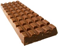 Break the chocolate into tiny pieces using your fingertips