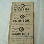 Three Ration Books - issued to the Brooks Family in Sidmouth