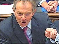 تونی بلر در پارلمان