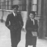 My father and I walking down Whitehall 1943