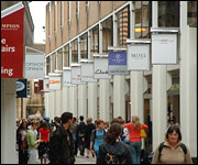 High Street shops in Petty Cury, Cambridge