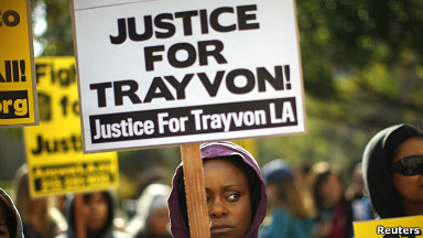 Protesta por la muerte de Trayvon Martin