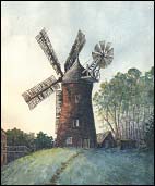 Watercolour of Holgate windmill