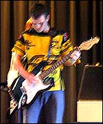 Mike in action on guitar