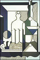 Purist Painting with Bottles by Roy Lichtenstein