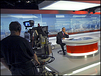 The set of the BBC One O'Clock News