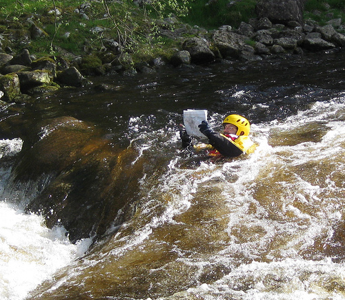 Mark shows off his waterproof map