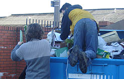 Miriam with a rainmaking rocket