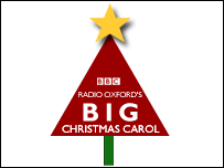 Cartoon red Christmas tree with yellow star on top