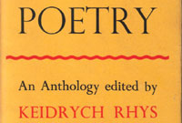 Clawr y gyfrol Modern Welsh Poetry, a olygwyd gan Keidrych Rhys 