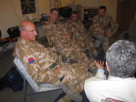 Martin Bell sits with the padres