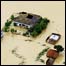 Vilarejo inundado em Bihar, Índia