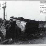 The remaining half of the Lodge Terrace Air Raid Shelter after it had been hit by a bomb on May 24th 1943 - the other half had been completely demolished. (Photograph from Sunderland City Library Local Studies Department photograph collection)