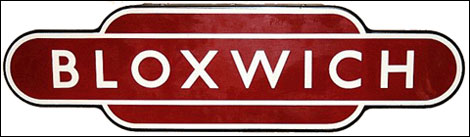 Original totem sign, Bloxwich Station. Picture courtesy of sign owner and photographer John Prescott