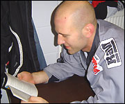 Eric Braff, does it on the treatment table