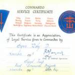 Commando Service Certificate November 1945