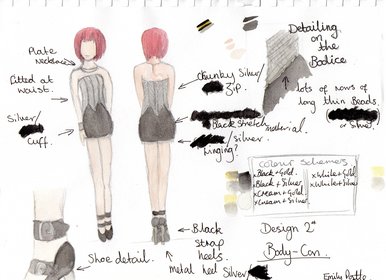 Design two fashion comp.