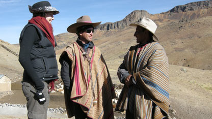 Bruce's poncho was a gift from Rodolfo.