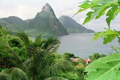 The Pitons on St Lucia