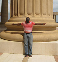 Komla at the Basilica in Yamoussoukro