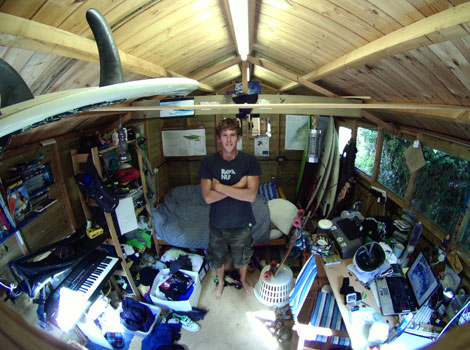 Mart in his pimped shed