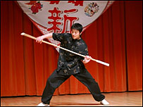 来自牛津大学的同学表演武术