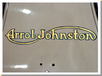 A badge from the Arrol-Johnston motor company. 