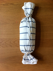 Buckinghamshire bacon badger: in tea towel