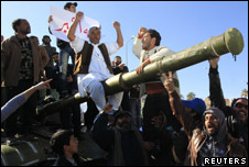 Libyan anti-government protesters in Zawiyah