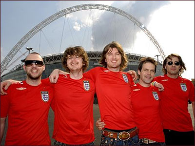 Embrace outside Wembley