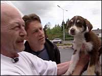 Remi, Chris and a puppy