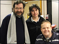 Gareth Barham with Dad, Peter, and Mark Murphy