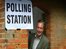 Nigel Farage outside a polling station during May's European elections