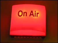 'on air' sign