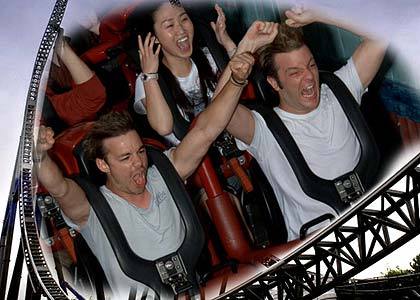 The dare devils go staright to the front!