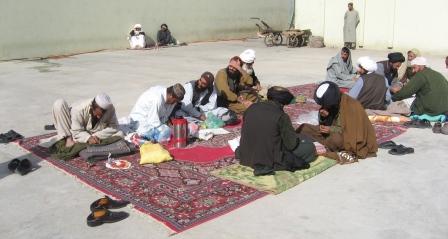 Prisoners in jail in Helmand province, Afghanistan