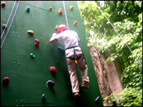 youth climbing wall