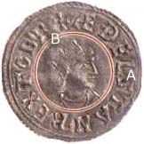 Silver coin of the reign of King Athelstan.