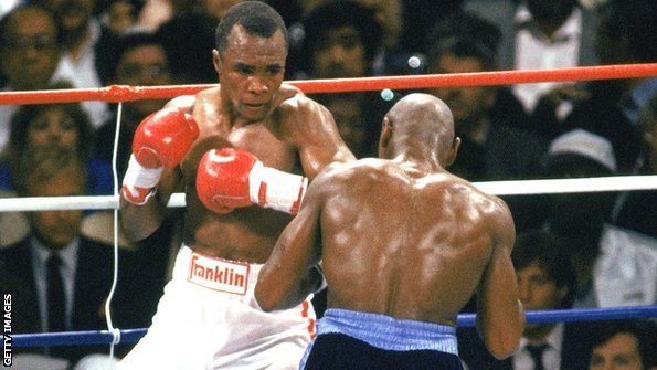 Sugar Ray Leonard and Marvin Hagler