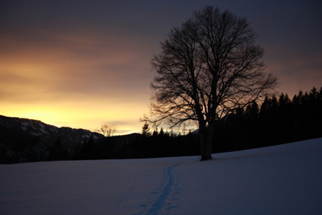 sunset in Austria