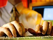 Worker in business office