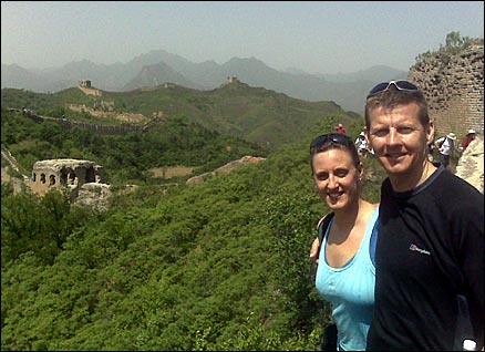 Steve Cram on the Great Wall of China